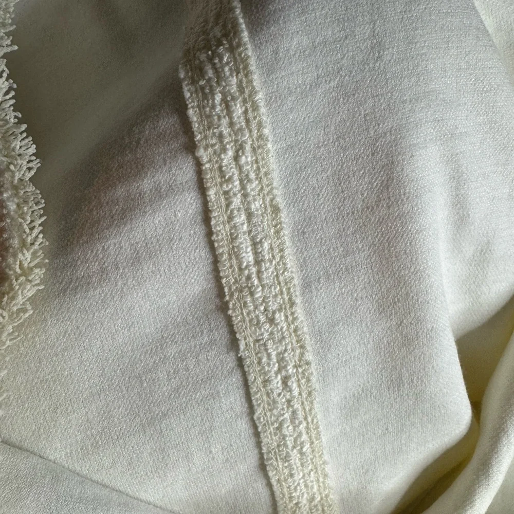 Zara Ivory Structured Jacquard Mini Dress with Raw Hem - NWOT - Picture 10 of 16